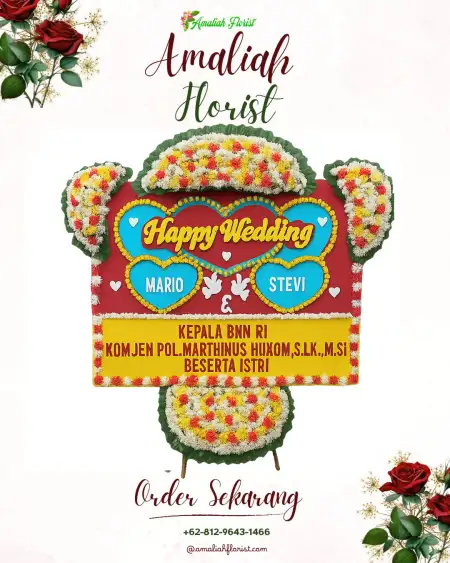 Papan Bunga Pernikahan Mulia